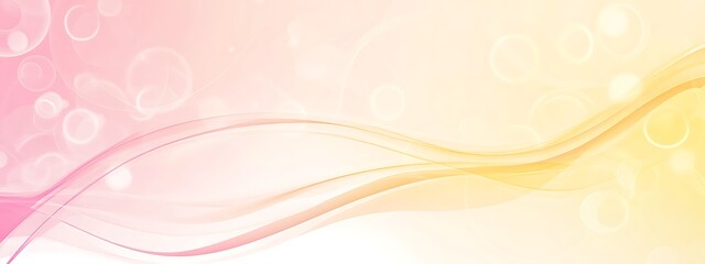 Obraz premium Minimalist illustration of an abstract shape in pink and yellow on a light beige background