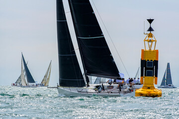 Sailing yachts regatta. Yachting. Sailing race