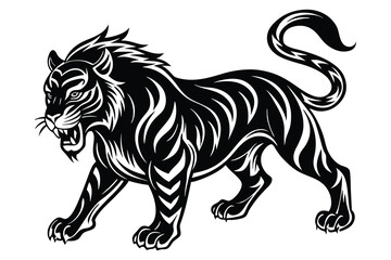 vector illustration of a tiger