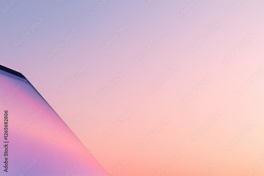 Poster artistic stock photo of laptop screen with multiple participants in virtual meeting soft gradient ba