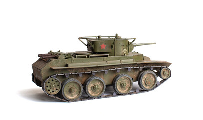 Scale model of old vehicle