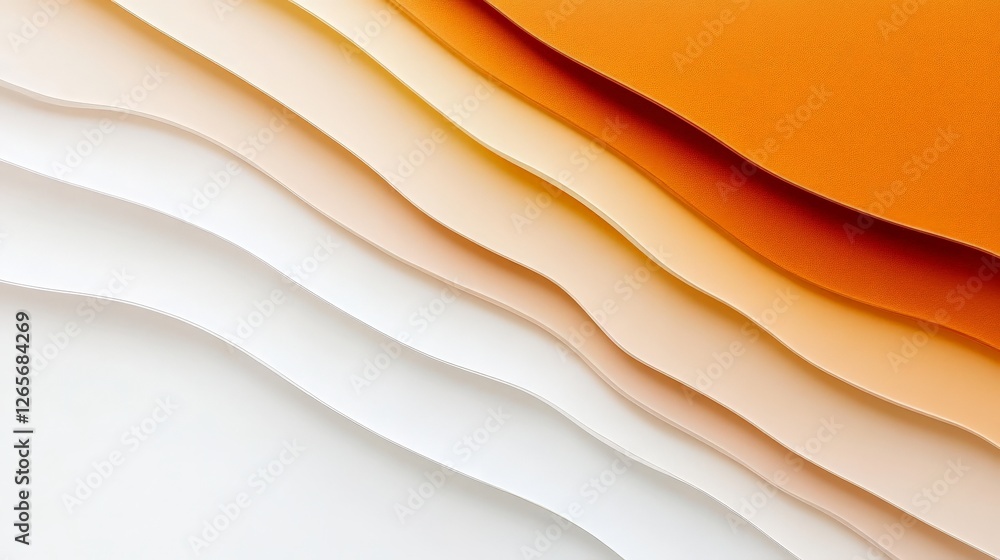 Poster muted browns and grays wave pattern on canvas background