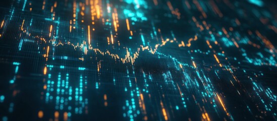Abstract digital data stream visualization.