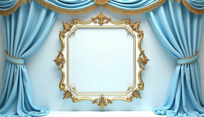 gold frame on the wall