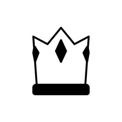 crown icon, simple flat style, illustration, logo sign symbol pictogram template, for ui or ux isolated on white for mobile app, editable