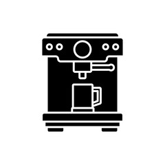 Fototapeta premium coffee machine icon, simple flat style, illustration, logo sign symbol pictogram template, for ui or ux isolated on white for mobile app, editable