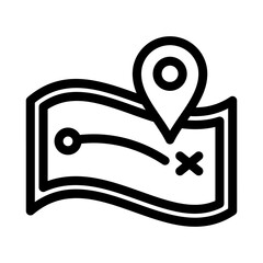 Map Icon Vector From Camping and Adventure Set