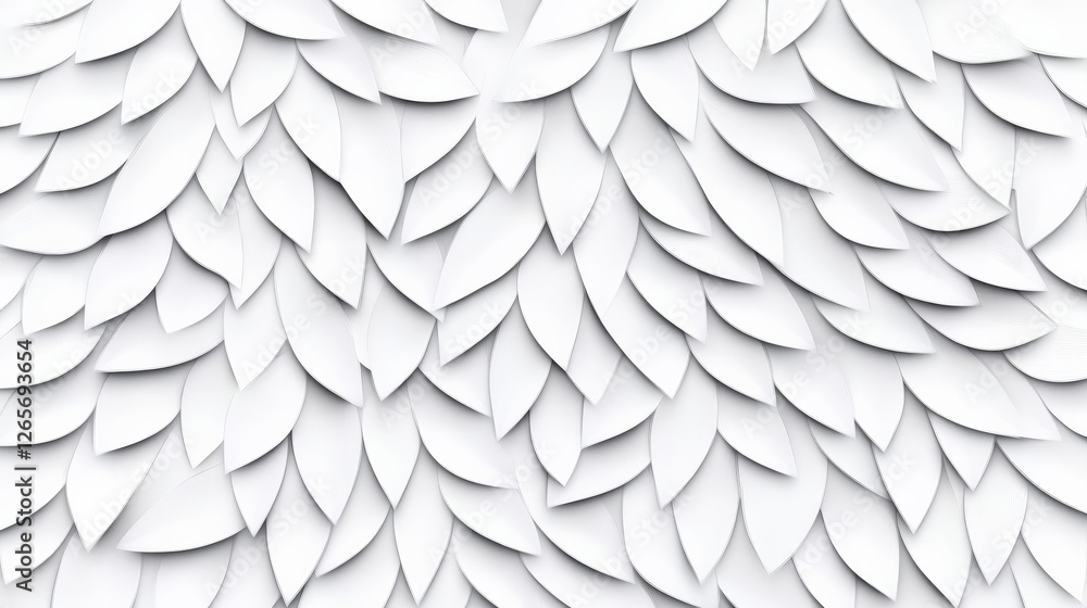 Poster seamless panoramic 3d texture featuring elegant leaf patterns