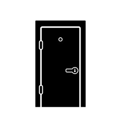 door icon, simple flat style, illustration, logo sign symbol pictogram template, for ui or ux isolated on white for mobile app, editable