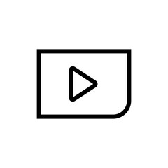 Fototapeta premium video icon, simple flat style, illustration, logo sign symbol pictogram template, for ui or ux isolated on white for mobile app, editable