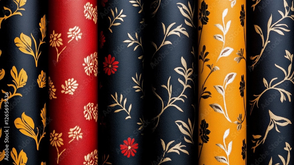 Aufkleber elegant intricate vector seamless damask patterns for design projects