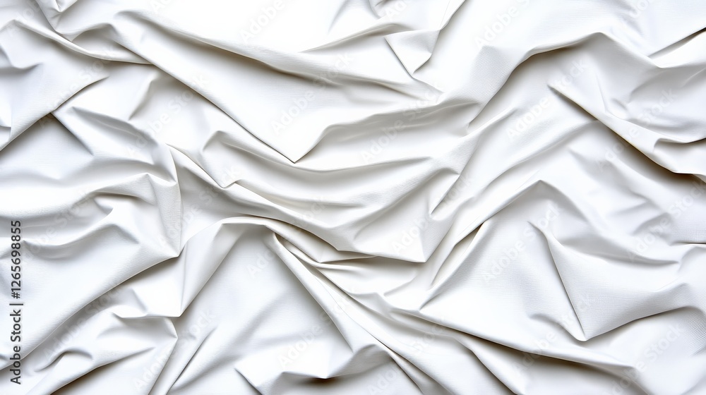 Aufkleber soft white fabric texture with subtle waves on a canvas backdrop