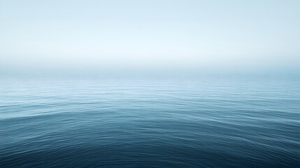 Obraz premium Calm sea blending seamlessly with the sky, offering a peaceful and serene landscape.
