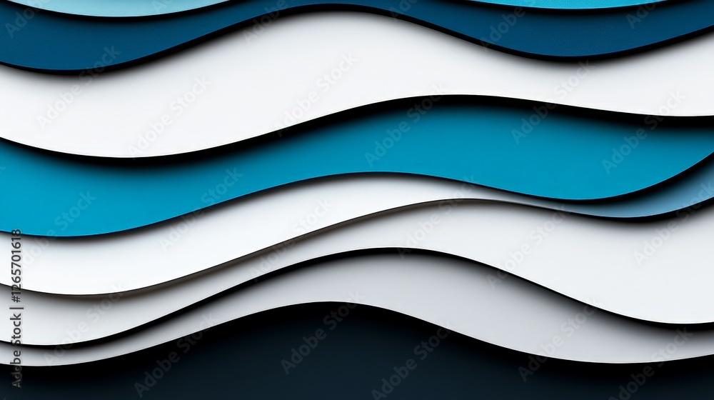 Poster elegant abstract waves design for modern header or background