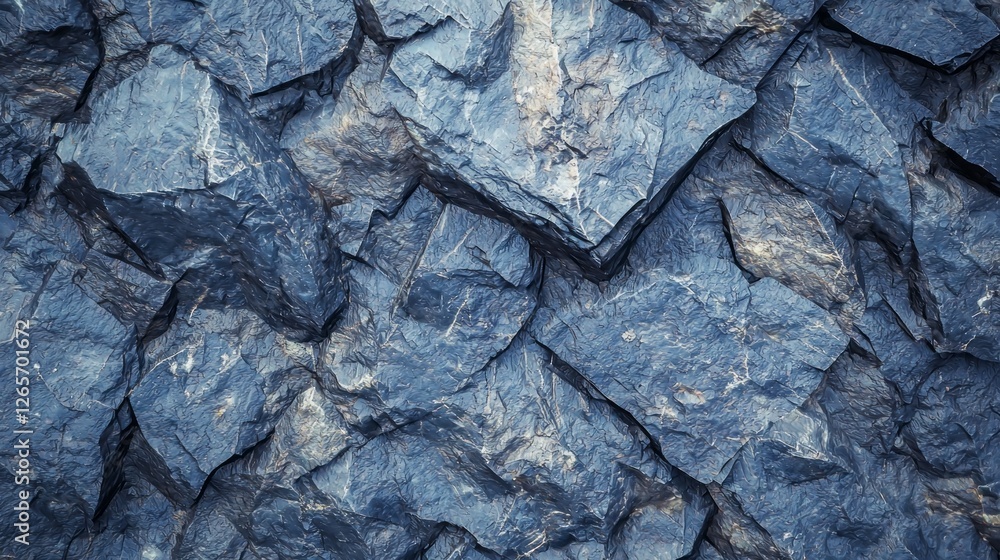 Poster rugged blue rocks form a mesmerizing texture with subtle gradients, presenting an enchanting display