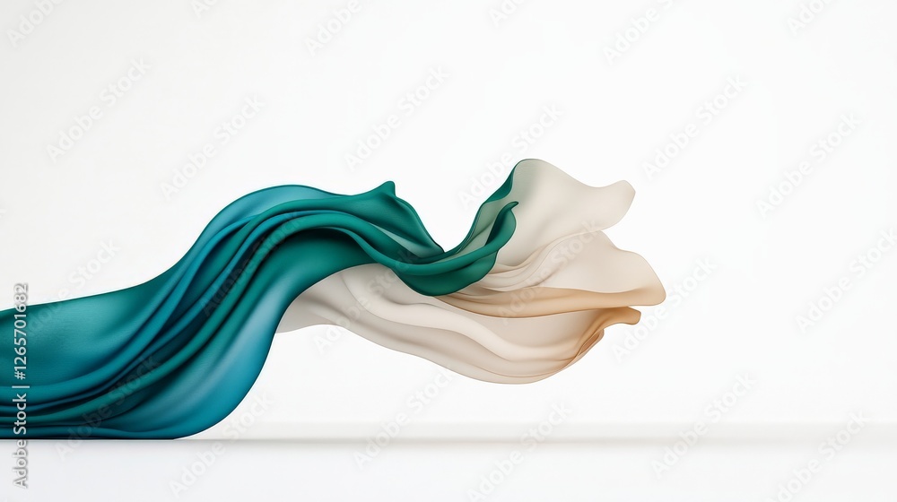 Poster elegant abstract wave design with subtle colors and smooth flowing shapes