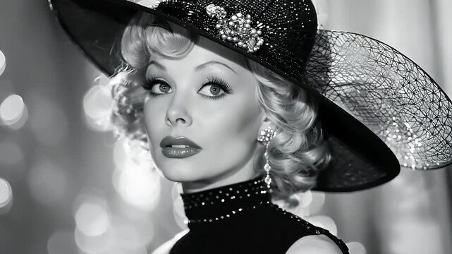 Timeless allure: vintage elegance, retro sophistication, classic charm, cinematic beauty, Hollywood enchantment golden era, mid-century grace, silver screen magic, refined aesthetics, bygone nostalgia