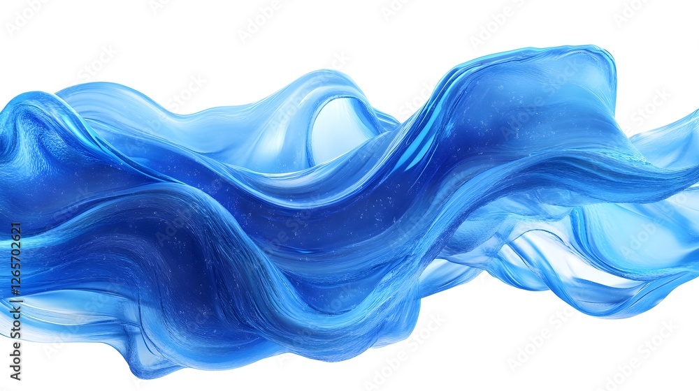 Leinwandbilder captivating abstract fluid waves and swirling motion in vibrant blue azure and turquoise hues smooth