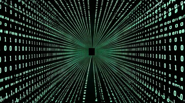 Programming code.  Programming code icon made with binary code. Digital binary data and streaming digital code. 