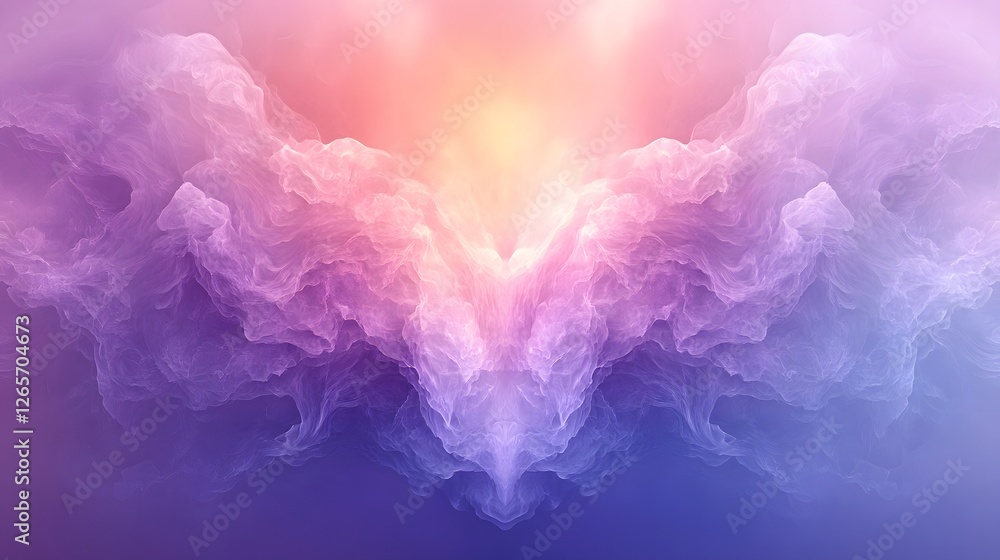Poster Captivating digital artwork featuring a mesmerizing cosmic dreamscape of vibrant flowing color gradients ethereal textures and dynamic energy  This abstract surreal image evokes a sense of wonder