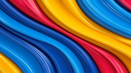 Symphony of Lines Painted in Vibrant Hues of Blue and Yellow