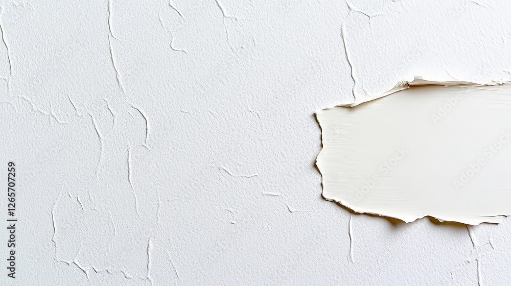 Aufkleber textured white backdrop with torn edges and subtle depth effects