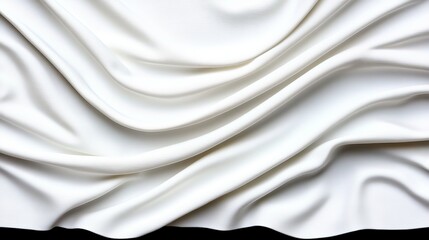 Obraz premium Tactile Texture of White Fabric Drapery on a Stark Background