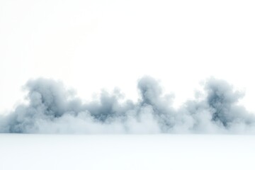 3D glyph icon representing dense fog with low visibility conditions, designed on a white backdrop.