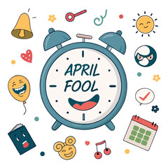 Naklejka premium Hilarious April Fool's Day Moments Illustrated