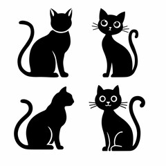Silhouette  Cat Icon design