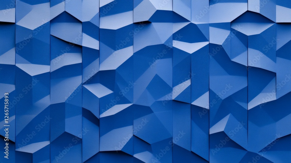 Poster vibrant abstract canvas of deep blue hues with textured depth