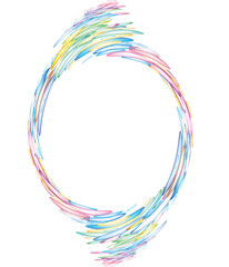 Colorful abstract circle on white background.