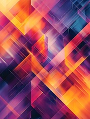 Obraz premium geometric, gradient, vibrant, prism, dynamic, poster design, modern, abstract, social media, branding, creative projects, digital art, minimal, sleek, trendy, promotional, flyer, banner, high-quality,