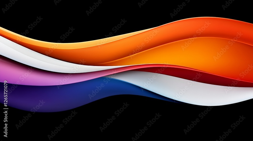 Aufkleber vibrant dynamic background crafted with colorful strokes and waves