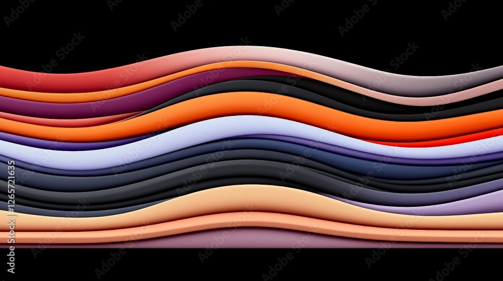 Poster vibrant explosion of abstract textures in dynamic colorful waves