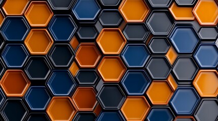 Vibrant Geometric Hex Pattern in a Kaleidoscope of Colors