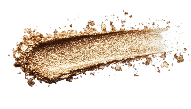 Golden Glitter Eyeshadow Swatch Texture Background