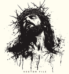 Editable Vector of Jesus