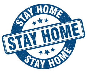 stay home stamp. stay home label. round grunge sign