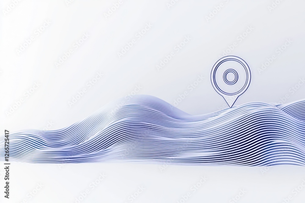 Poster 3d web queries icon, sleek and minimal design on solid white background.