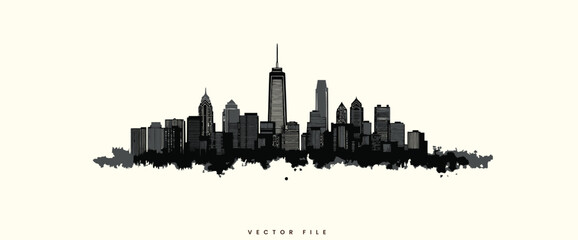 Obraz premium Vector Illustration of a City