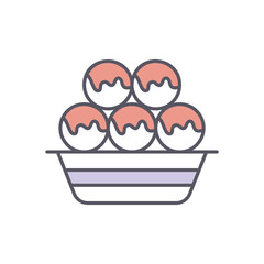 Takoyaki  vector icon stock illustration