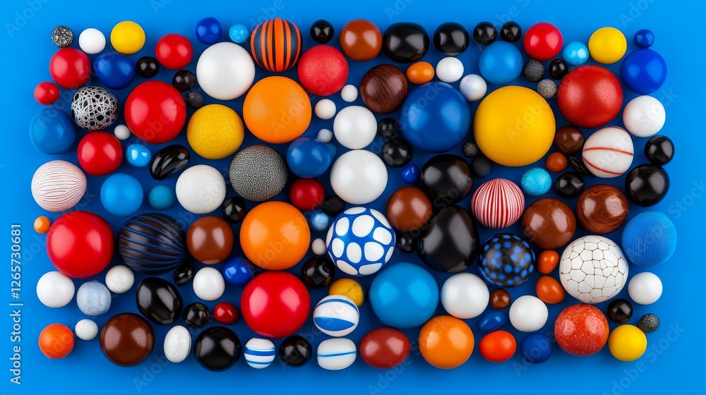Poster vibrant tapestry of science and mathematics unfolded in colorful spheres