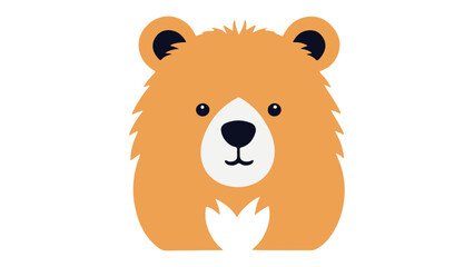 cute bear simple shape vector illustration