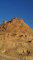 Ksar Douiret,governatorato di Tataouine, Tunisia, resti del tipico villaggio fortificato Berbero...