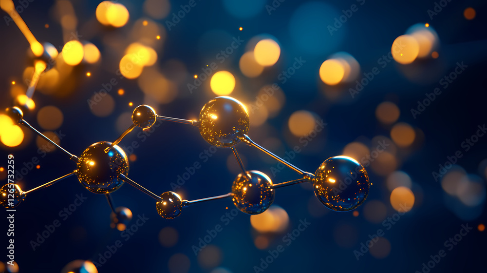 Poster 3d molecular structure rendering