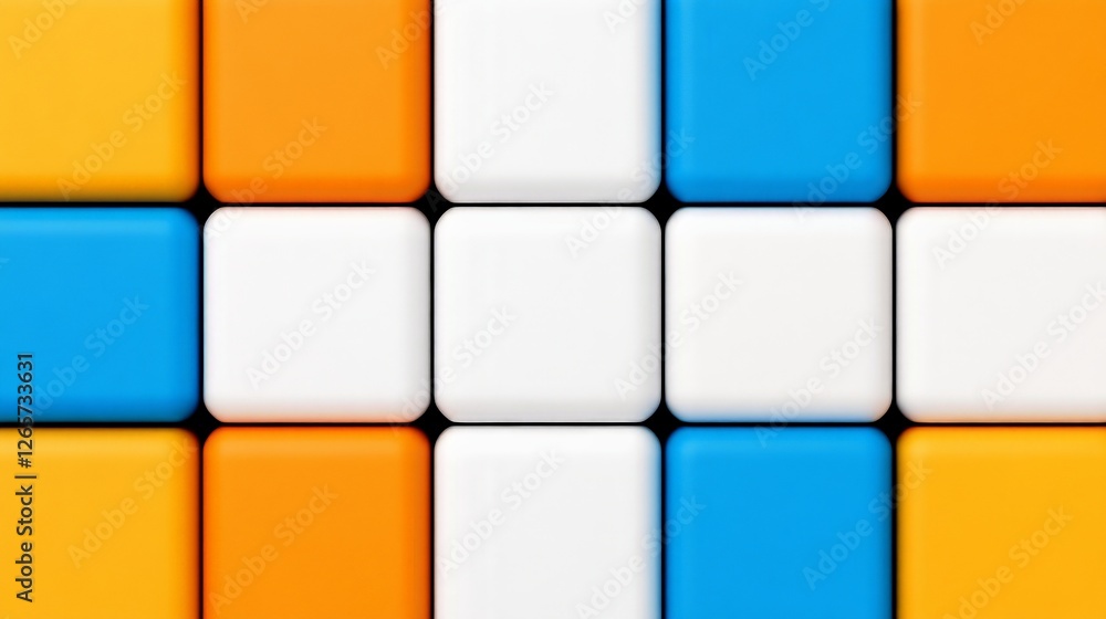 Poster vibrant blocks with ethereal glow for colorful background design
