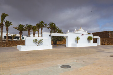 The open square in the town of Teguise.Lanzarote, Spain
