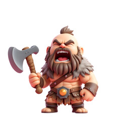 Barbarian Warrior with Battle Axe