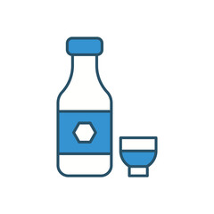 Sake  vector icon stock illustration
